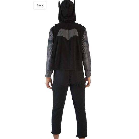 DC Comic Loungewear Pajama Batman Union Suit with Cape Medium NWT - Picture 2 of 4
